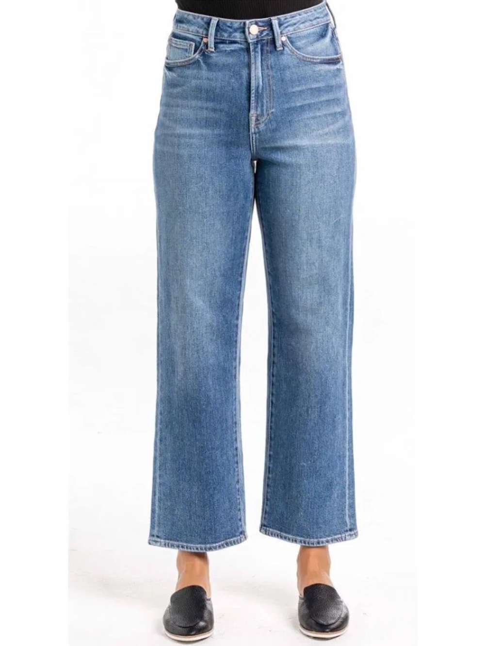 ARTICLES OF SOCIETY High Rise Wide Leg Jeans - Wash# Midtown Edgebrook
